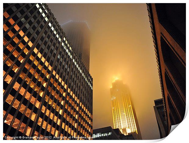 Enchanting Misty Minneapolis Print by Graham Taylor