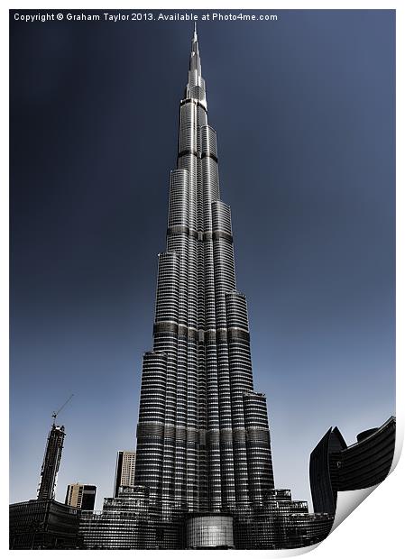 Towering Majesty of Burj Khalifa Print by Graham Taylor
