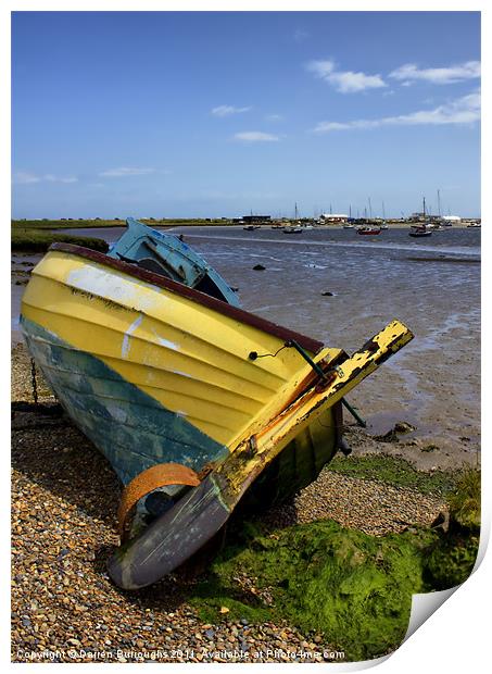 All Washed Up At Aldeburgh Print by Darren Burroughs