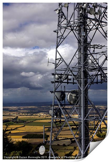 The Wrekin Communications Tower Print by Darren Burroughs
