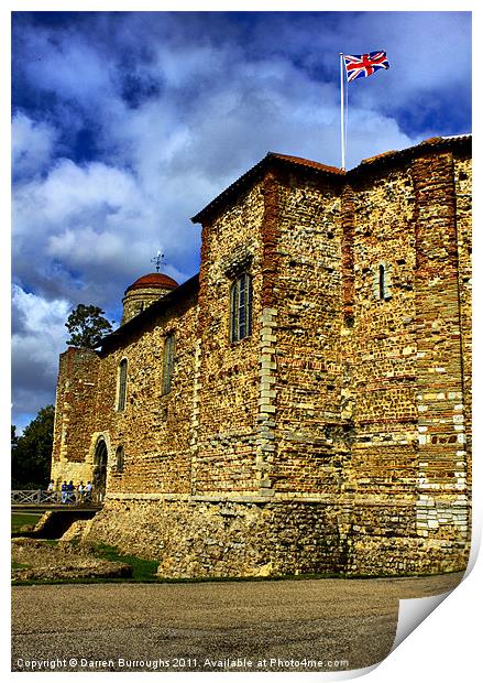 Colchester Castle Print by Darren Burroughs