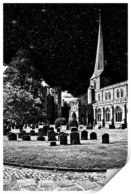 The Church Of St Mary The Virgin Hadleigh Suffolk Print by Darren Burroughs