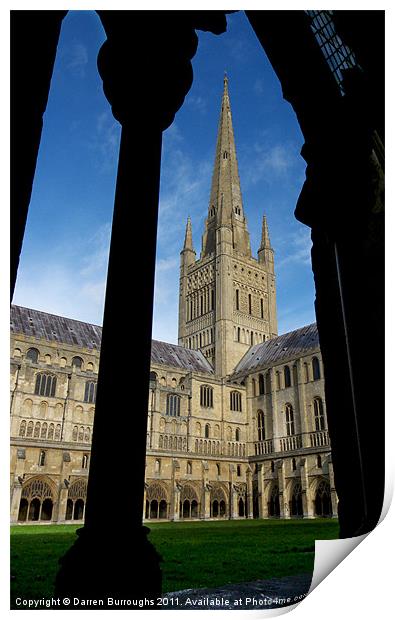Norwich Cathedral Print by Darren Burroughs