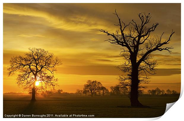 A Norfolk Sunrise Print by Darren Burroughs