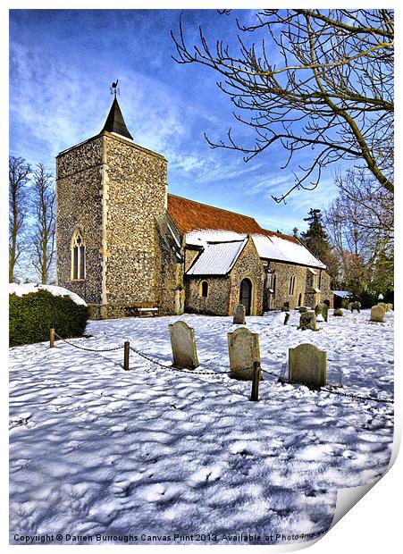 St Michael, Stratton St Michael Print by Darren Burroughs