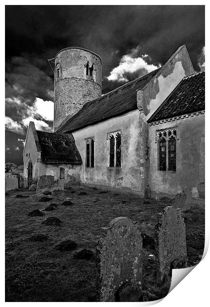 THE CHURCH OF ST. MARGARET, HERRINGFLEET Print by Darren Burroughs