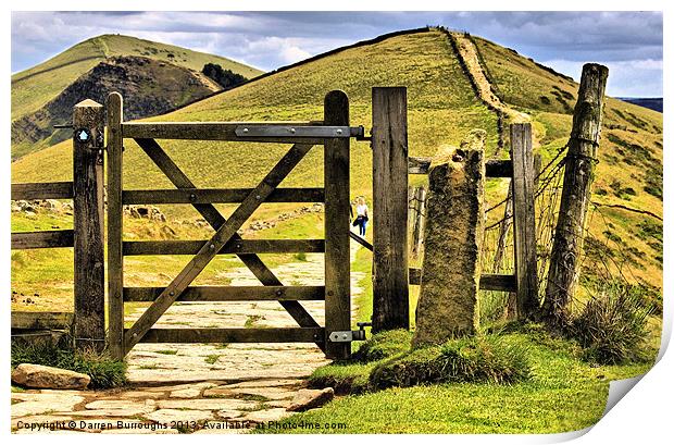 The Gate On The Ridge Print by Darren Burroughs