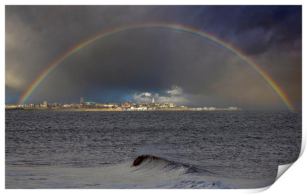 Rainbow Over Southwold Print by Darren Burroughs