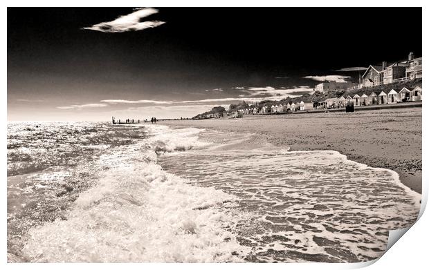 Southwold Sand Sea and Beach Print by Darren Burroughs