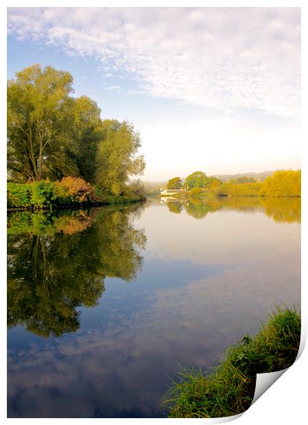 Dreamy River reflections Print by Darren Burroughs