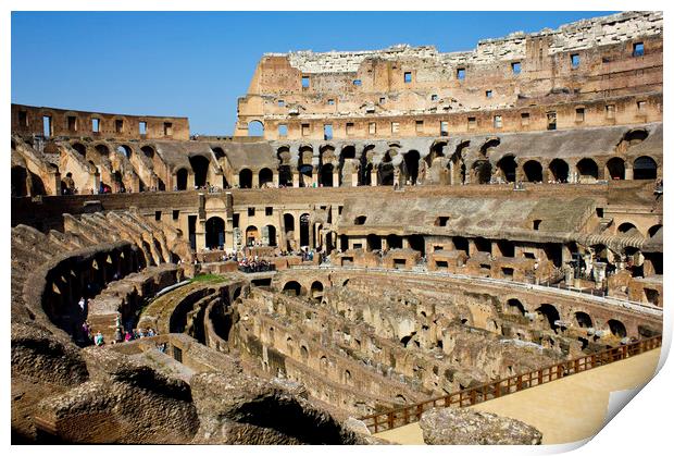 Inside the Colosseum, Rome. Print by Darren Burroughs