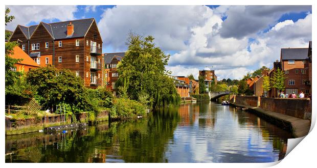 Norwich Riverside Print by Darren Burroughs