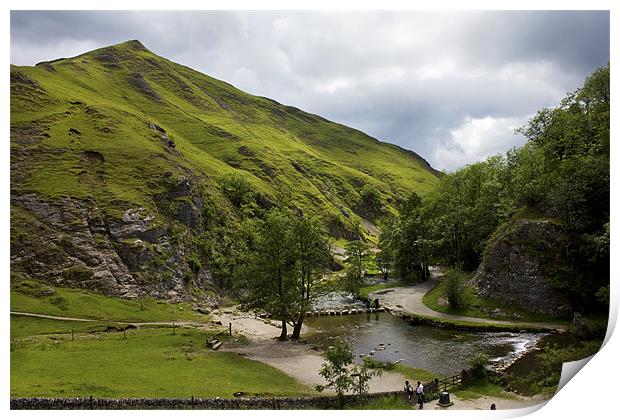 Dovedale Stepping Stones. Print by Darren Burroughs