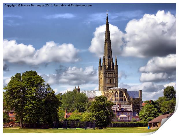 Norwich Cathedral. Print by Darren Burroughs