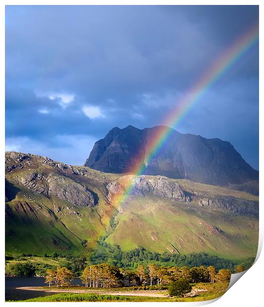 Slioch Rainbow Print by David Maclennan