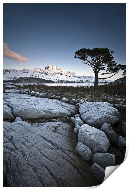 Frosted Slioch Print by David Maclennan