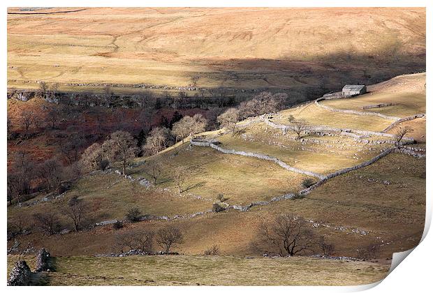 Crook Gill Terraces Print by Steve Glover