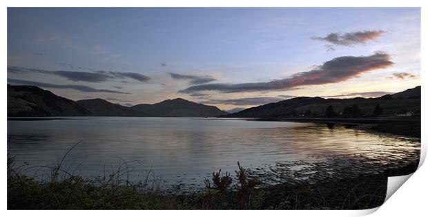 Loch Duich Nightfall Print by Steve Glover