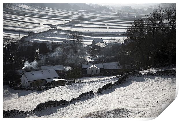 Winter In Wharfedale Print by Steve Glover