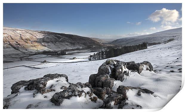 Littondale From Halton Gill Print by Steve Glover