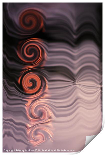 Orange swirls Print by Doug McRae