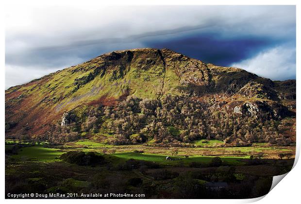 Welsh mountain Print by Doug McRae