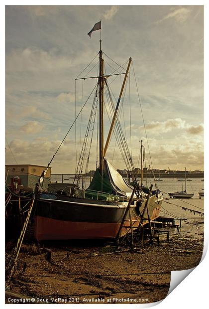 Sailing barge Print by Doug McRae