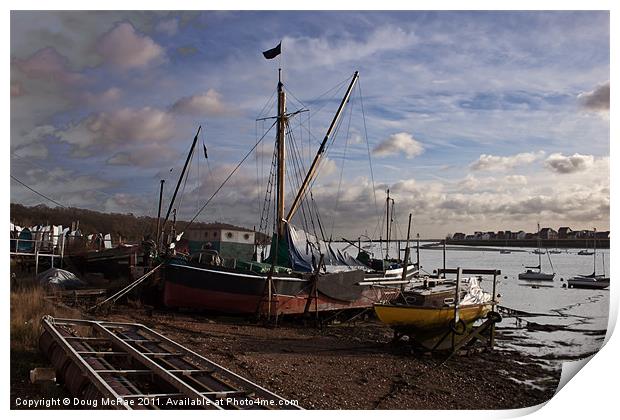 Sailing barge 2 Print by Doug McRae