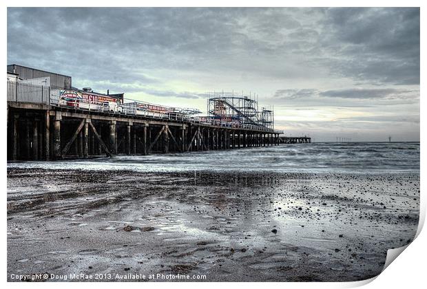 Pier at Clacton-on-Sea Print by Doug McRae