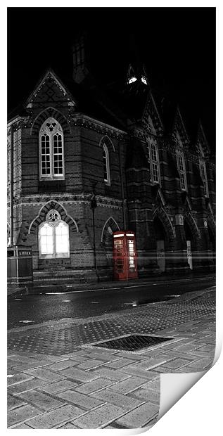 Town Hall and phone box Print by Doug McRae