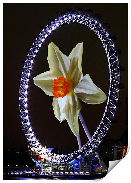 New take on the london  eye Print by Doug McRae