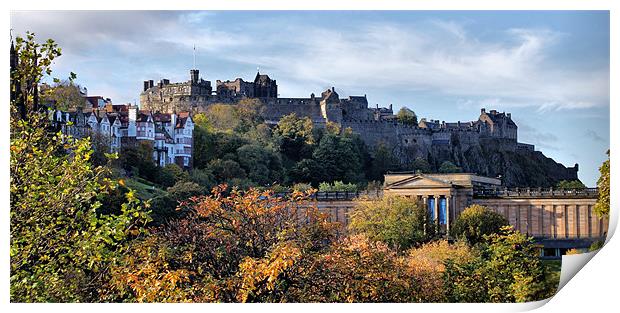 Autumnal Edinburgh Castle Print by Sandi-Cockayne ADPS