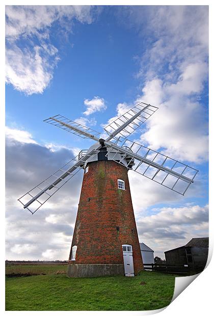 Horsey Mill, Norfolk Print by Sandi-Cockayne ADPS