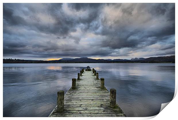 Jetty on Lake Windermere Print by Sandi-Cockayne ADPS