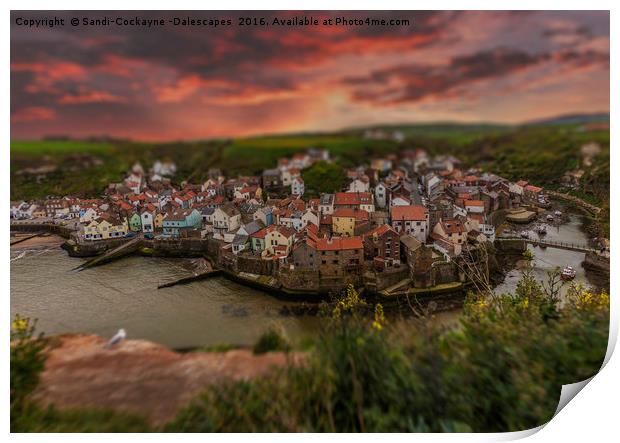 Staithes Toy Town Tilt & Shift! Print by Sandi-Cockayne ADPS