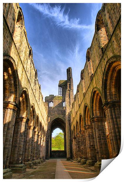 The Nave, Kirkstall Abbey, Nr Leeds Print by Sandi-Cockayne ADPS