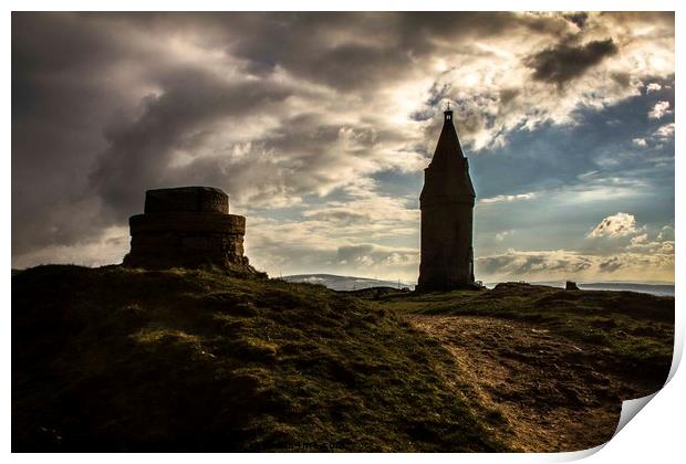 Hartshead Pike Print by Colin irwin