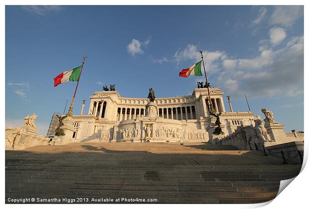 Monumento Nazionale a Vittorio Emanuele II Print by Samantha Higgs