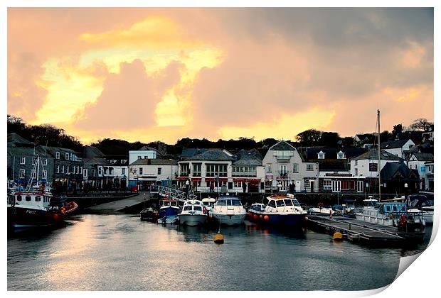 Sunset in Padstow Print by Samantha Higgs