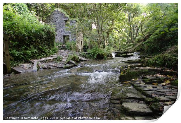 Trethevy Mill Ruins, Rocky Valley, Tintagel,  Print by Samantha Higgs