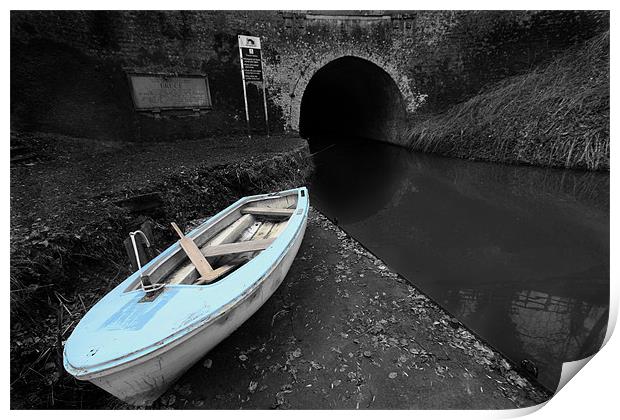 Little Blue Boat by Bruce Tunnel Print by Samantha Higgs