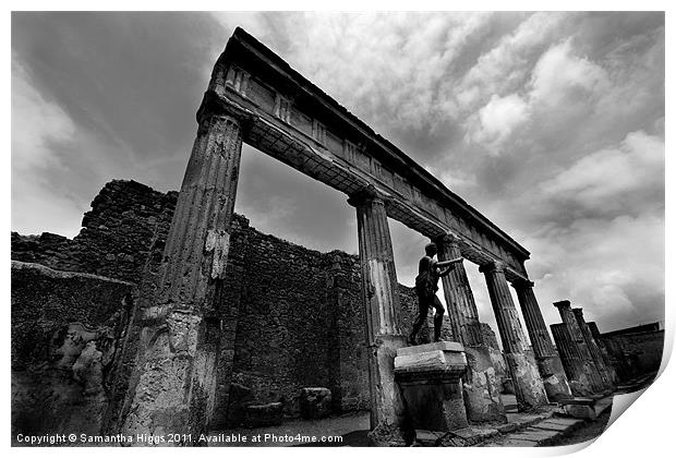 Temple Ruins - Pompeii Print by Samantha Higgs