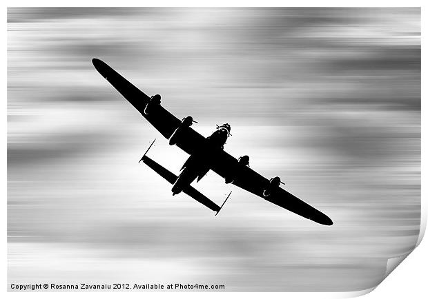 Lancaster Sillouette. Print by Rosanna Zavanaiu