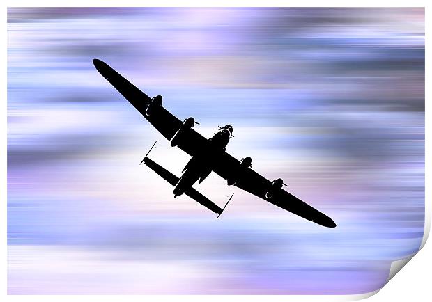 Lancaster'Bomber.. Print by Rosanna Zavanaiu