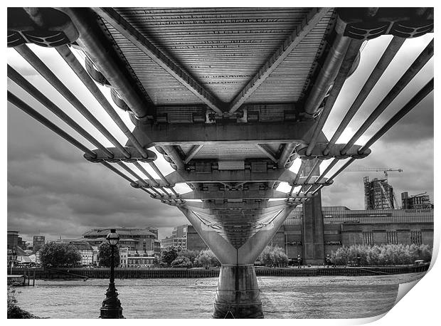 Millenium Bridge Print by Christine Jeffrey