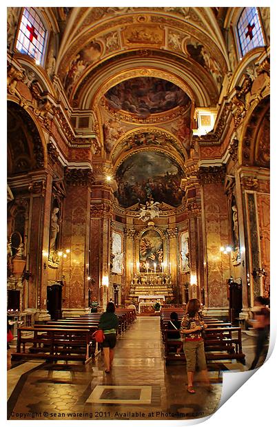 Santa Maria Maddalena church Print by Sean Wareing