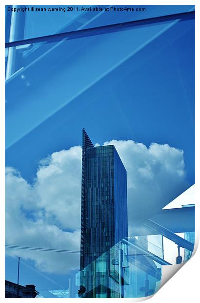 Beetham tower reflected. Print by Sean Wareing