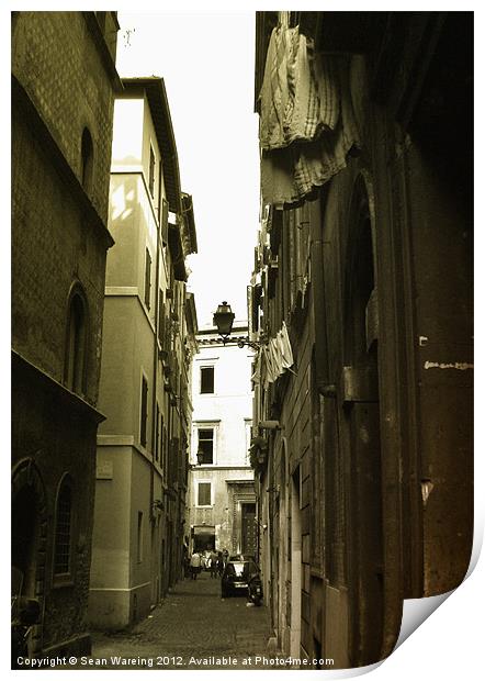 Rome back streets Print by Sean Wareing