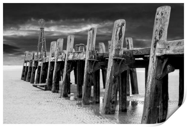 Spooky Pier Print by Sean Wareing