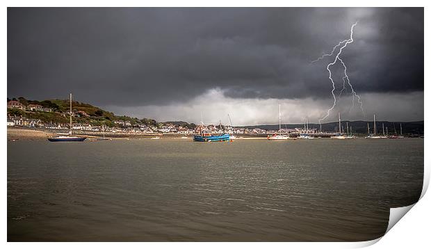 Storm over Deganwy Print by Sean Wareing